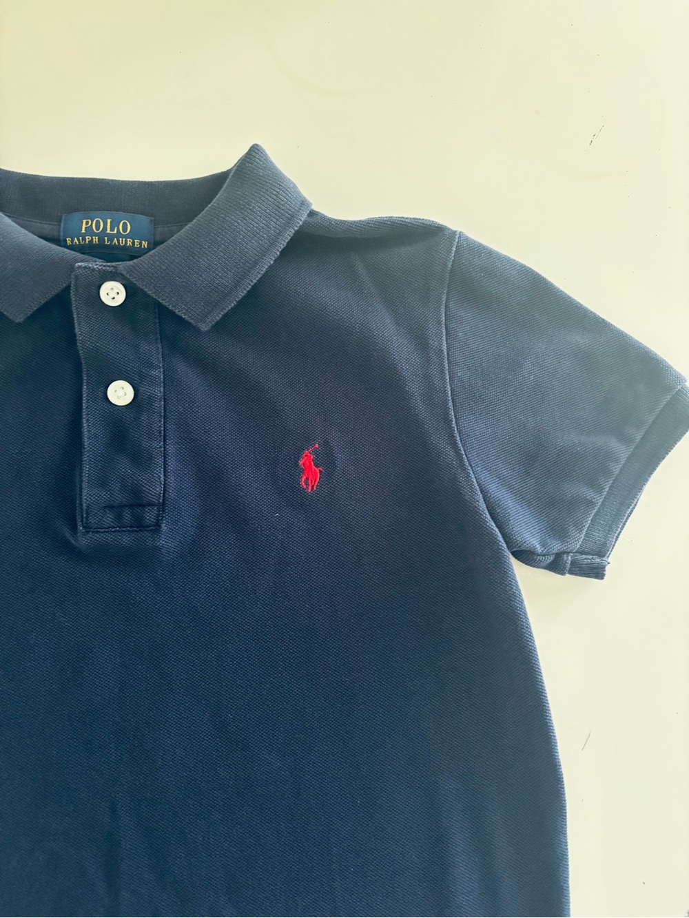 Polo by Ralph Lauren Navy Short-Sleeve Polo with Red Pony